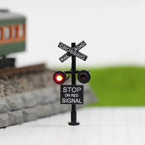 Evemodel 1pc n Maßstab 1:160 Eisenbahn kreuzungs signal zwei LEDs machten Halt auf rotem Signal