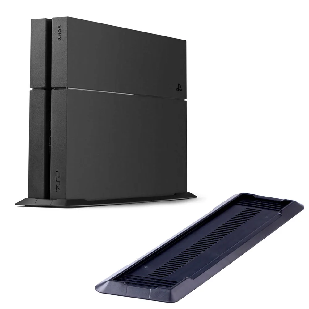 Dock Mount Supporter Cooling Base Holder Cradle für Playstation 4-Konsole, schwarzer vertikaler Ständer für PS4 Image