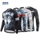 KEMALOCE Männer Radfahren Jersey Schwarz Wolf Bike Shirt Jersey Sommer Uv-Schützen Pro Team Full