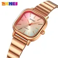 SKMEI Top Brand Luxury Stainless Steel Strap Quartz Wristwatch For Ladies Female Girl Women Watches