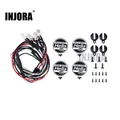 INJORA RC Car 2/4 Round LED Light Cover for 1:10 RC Crawler TRX-4 Axial SCX10 90046 Tamiya CC01 D90