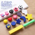 Rubber Door Handles Children Colorful Pink Blue Yellow Round Kitchen Cabinet Knobs and Handles