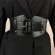 Breite Stretch Kummer bunds weibliche Taille elastische schwarze Korsett Gürtel Kleid Designer