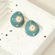 Metal Enamel Imitation Pearl Post Earrings For Women Vintage New Designed Styles Fashion Jewelry