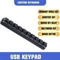 Benutzer definierte Mini USB verdrahtet 10 Tasten Tastatur DIY Short cut Tastatur schwarz USB