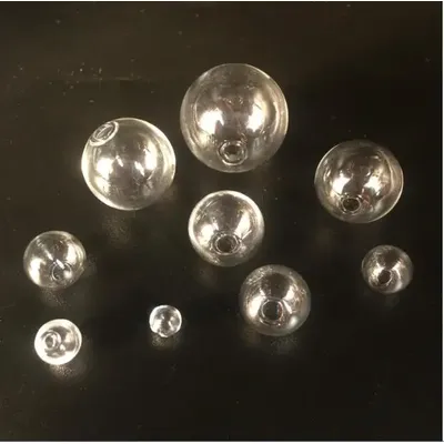 10 stück 6-25mm hohl glas ball perlen mit loch runde blase fläschchen glaskugel kugeln schmuck