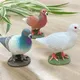 Funny Miniature Pigeon Collectible Vivid Pigeon Figurine Children Cognition Grey Pigeon Figurine