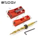 Binoax Pocket Hole Clamp Angle Drill Guide Kit Slant Hole Punch Twist Step Drill Bit with Stop