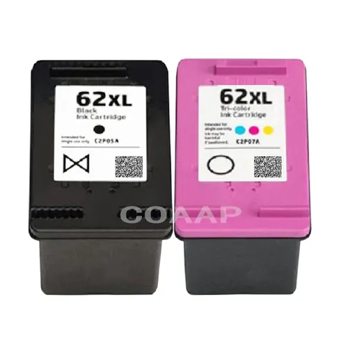 2 ersatz hp 62 Nachgefüllt Tinte Patrone für HP 62XL ENVY 5640 5642 5643 5644 5646 e-Alle-in-One