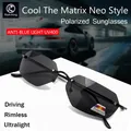 Titan Die Matrix Smith Polarisierte Sonnenbrille Männer Randlose UV400 Fahren Sonnenbrille
