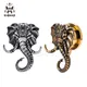 KUBOOZ Vintage Stainless Steel Elephant Ear Tunnels Screw Expander Plugs Body Piercing Jewelry