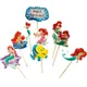 9 Pcs Princess Little Mermaid Party Supplies Favors Baby Shower Girl Happy Birthday Mermaid Cake