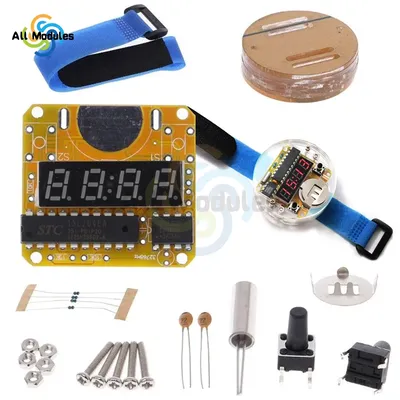 Smart Electronic Single Chip Microcomputer DC 3V LED Digital Watch Electronic Clock DIY Kit With