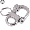 Stainless Steel 316 Rigging Sailing Fixed Bail Snap Shackle Fixed Eye Snap Hook Sailboat Sailing
