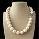 14mm Genuine White South Sea Shell Pearl Round Beads Necklace Wedding Charm Party Women Personality