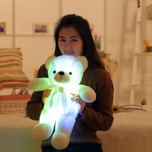 Leucht Kreative Licht Up LED Teddybär Kuscheltiere Plüsch Spielzeug Bunte Glowing Teddybär