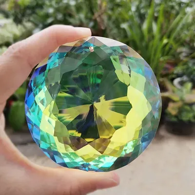 76MM Crystal Prism Suncatcher Glass Chandelier Hanging Pendant Accessories Home Wedding Garden Decor