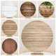 Wood Round Photography Backdrop Cover Brown Wood Board Wooden Wall Baby Shower Birthday Party