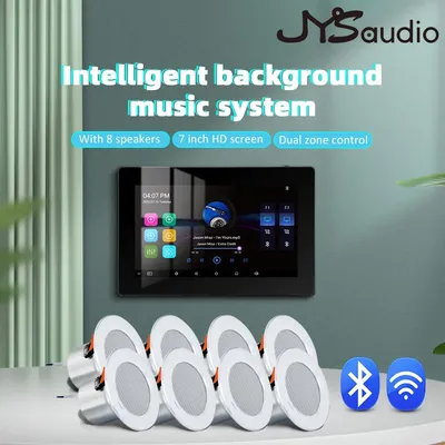 WiFi Bluetooth Wandverstärker 7 Zoll Metallrahmen Android Amp Heimkino Soundsystem Mini Stereo Deckenlautsprecher Wohngebäude