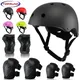 Kids Helmet Pad Set Adjustable Kids Skateboard Bike Helmet Knee & Elbow Pads Wrist Guards 3-8 years