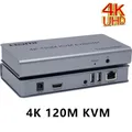 4K 120M HDMI KVM Extender over Cat5e/6 cable HDMI USB Ethernet Extender Transmit with Loop out IR