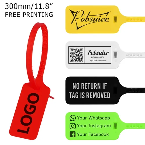1000 Sicherheits Plomben Personalisierte Einweg Etiketten aus Kunststoff Personalisiert Marke Logo
