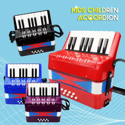 17-Tasten 8 Bass Akkordeon Kinder Kinder Mini kleines Akkordeon pädagogisches Musik instrument für