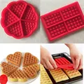 Silicone Waffle Mold Maker Non-stick Waffle Mold Kitchen Bakeware Cake Mould Makers for Oven