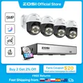 ZOSI 8MP 5MP PTZ PoE CCTV Security Camera System AI Face Person Vehicle Detect 4K 8CH Expand 16CH