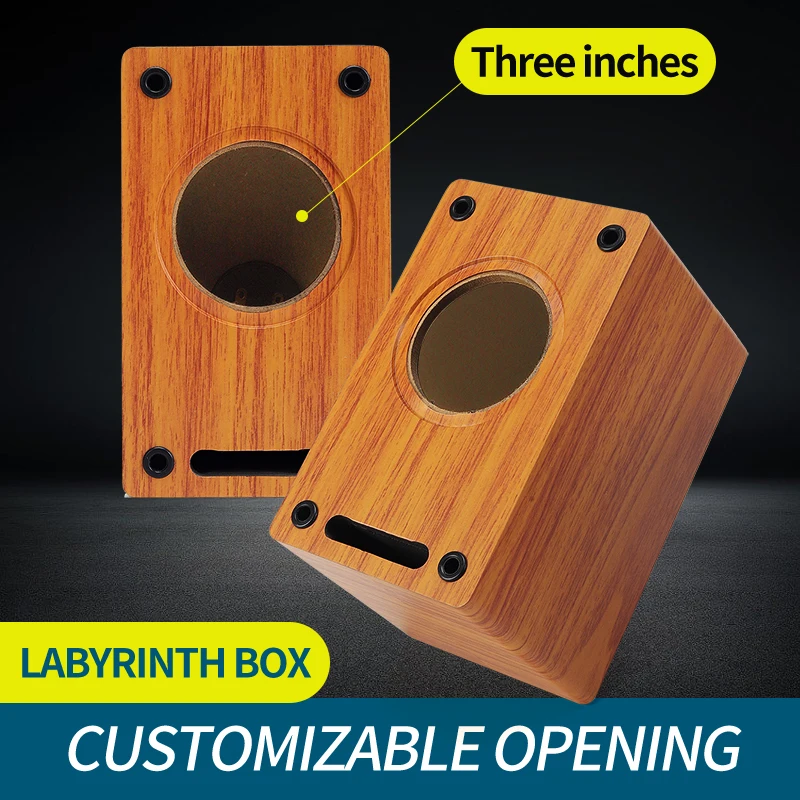 3 zoll Lautsprecher Einheit Leere Box Shell DIY Sound Verstärker Holz Lautsprecher Fall Home Audio HIFI Holz Lautsprecher Chassis Haus Image