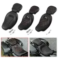 Motorrad Zwei-Bis Sitz Leder Front Driver Hinten Passagier Für Harley Touring CVO Street Glide Road