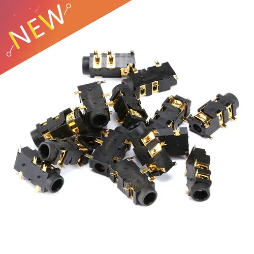 10 PCS 3 5 MM Kopfhörer PJ-327A Gold-Überzogene Patch 5 Pin SMD Audio Kopfhörer/Kopfhörer Buchse