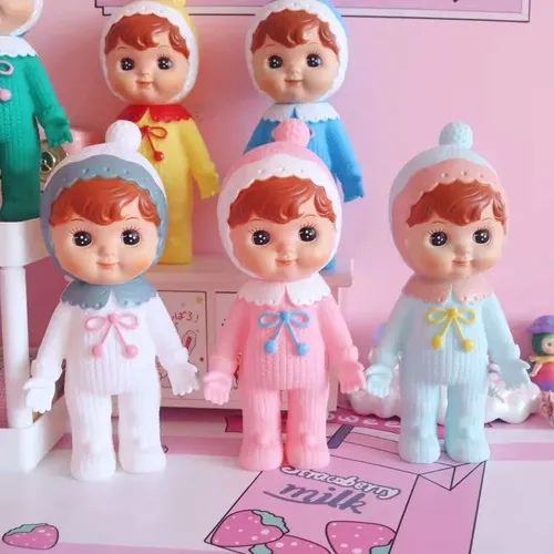 Klassische Baby Mädchen Puppe Nette Latex Gummi Baby Kinder Büro Decor Spielzeug Plüsch Puppe