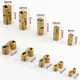 2pcs Copper Barrel Hinges Cylindrical Hidden Cabinet Concealed Invisible Brass Hinges Mount For