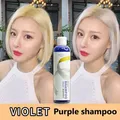 275ml Purple Shampoo for Blonde Hair Bleaching Yellow Removing Linen Gray Silver Color Lock Hair Dye