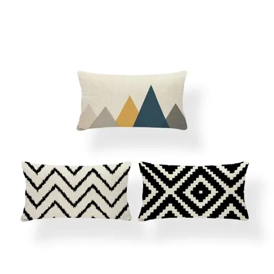 Rechteck Kissen Abdeckung Geometrie Kissen Abdeckung Nordic Stil Dekoration Werfen Kissen Image