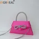 Frauen Strass Bogen Satin Handtaschen elegante Boutique Kristall Top Griff Abend Clutch Geldbörsen