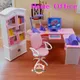 Home office computer desk combination bookcase doll furniture for barbie doll DIY toys doll