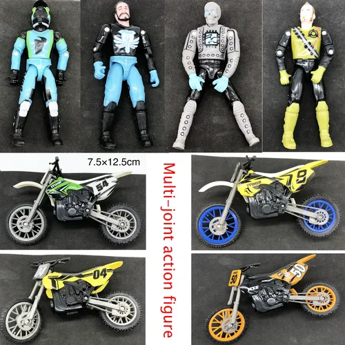 1:18 Motocross Racer Multi-Joint Action figur 3 75 Zoll Skelett Soldat Spielzeug