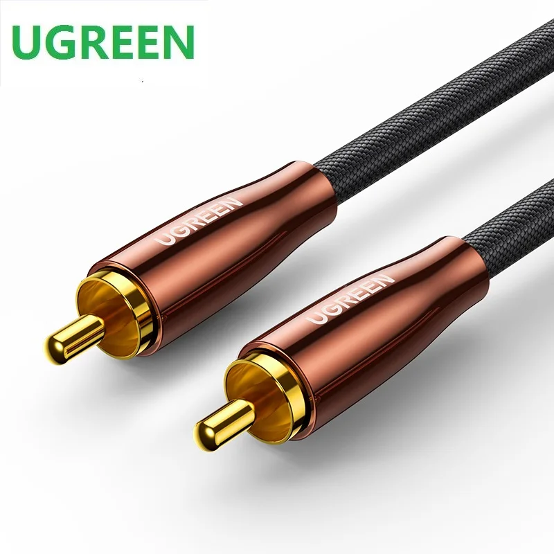 UGreen AV155 Koaxial Spdif Audio Fever Subwoofer RCA Lotus Kabel Videosignal 75 Ohm Leitung Image