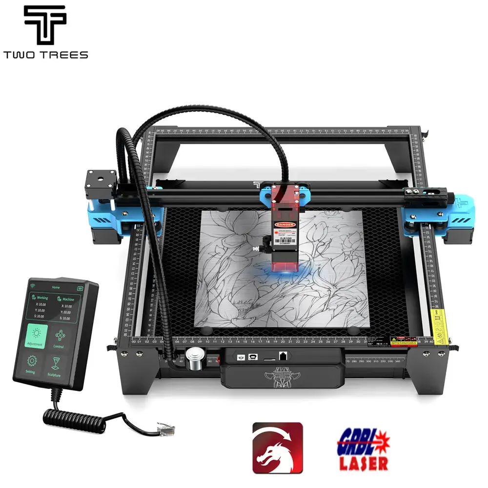 Twotrees TTS-10 Pro 80W Lasergravierer Hinzufügen Touchscreen Metall Lasergravurmaschine DIY Logo Drucker Laserschneiden Acryl MDF Image