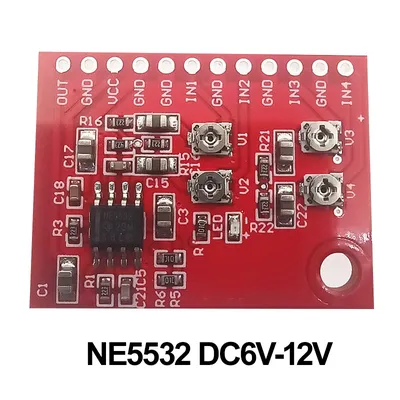 NE5532 TDA1308 2-Wege Mono Audio Signal Eingang Mischpult Mixer Mixed Modul Für Mikrofon Stimme Image