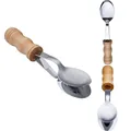 1PC Musical Spoons Instrument With Wooden Handle Multifunctional Percussion Instrument Metal Spoon