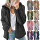 Women Zipper Solid Fleece Jackets Cashmere Long Sleeved Loose Coats Hooded Woolen Fleece Autumn and