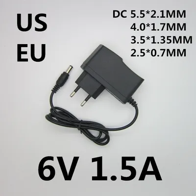 Beste qualität AC/DC Adapter DC 6 v 1.5A AC 100-240 v Konverter Adapter 6 v 1500MA ladegerät