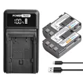 2Pack 1400mAh NB-2L NB-2LH NB2LH Batterie + LED USB Ladegerät für Canon PowerShot G7 G9 S30 S40 S45