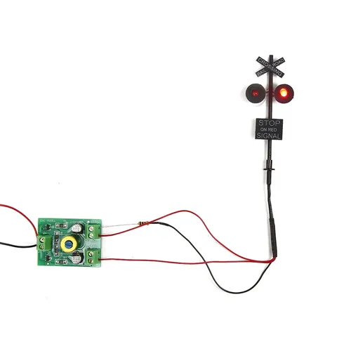 Evemodel jtd877rp ho Maßstab 1:87 Eisenbahn kreuzungs signale 2 rote LEDs mit Leiterplatte blinker