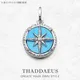 Compass Turquoise Pendant Brand New Fine Jewelry Bijoux Accessories 925 Sterling Silver Vintage Gift