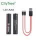 CityTree AAA Rechargeable Battery 1.5V Li-ion 600mWh 1.5 Volt Lithium 3A Batteries with Type-C Cable