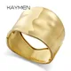 New Costume Fashion Bracelet Statement Bangle for Women Gold Plated Chunky Metal Bangle Cuff